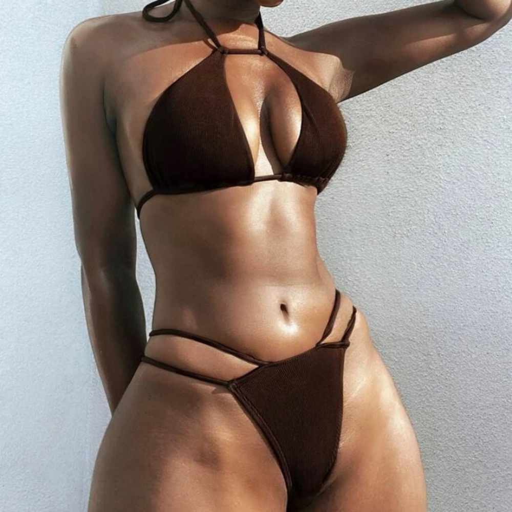 brown bikini